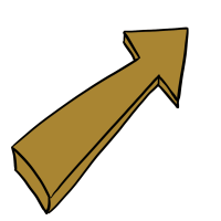 Goldener Pfeil zeigt auf etwas Spezielles - von speakture