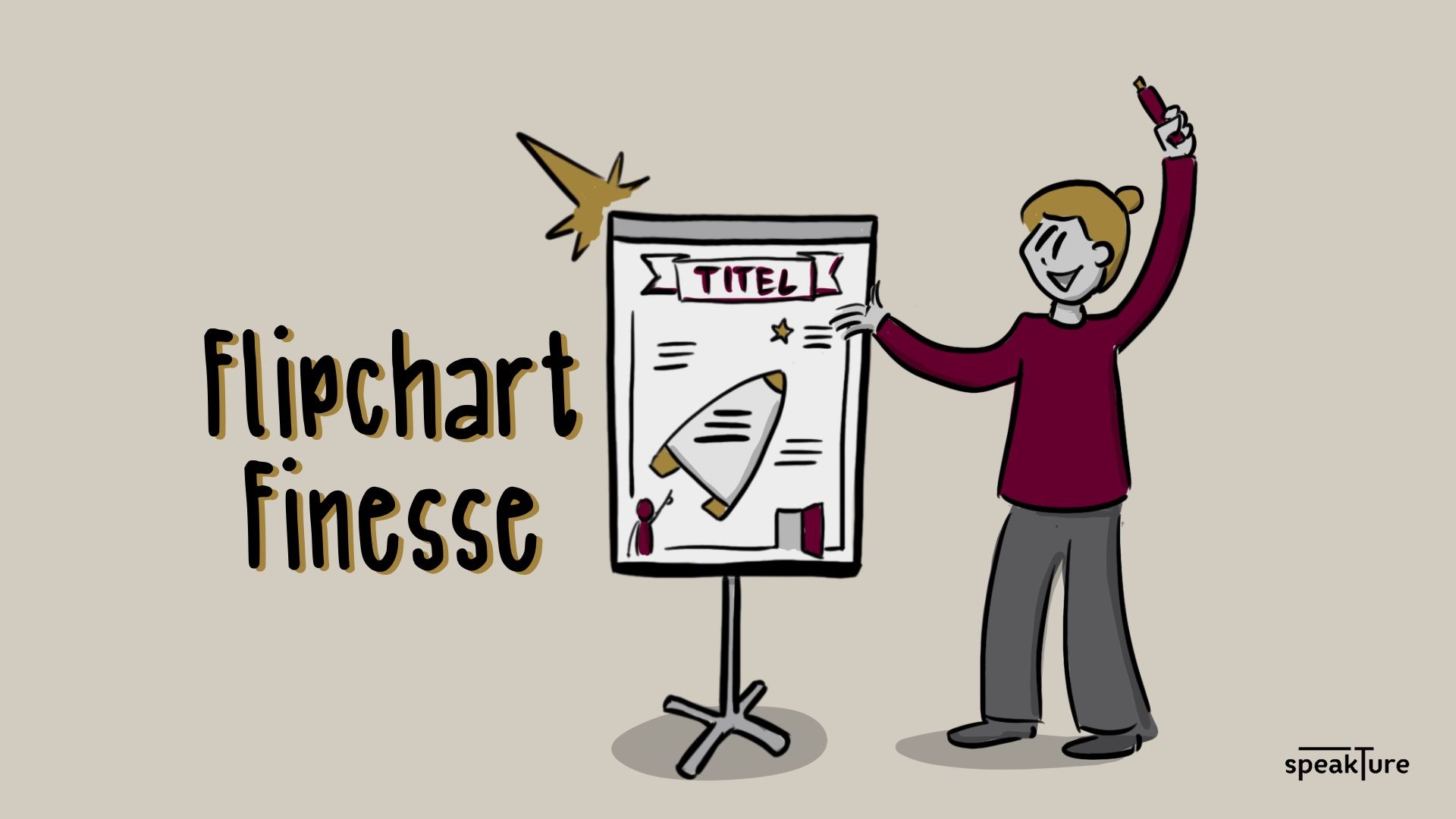 Flipchart Finesse ist ein Workshop von speaktuer speziell konzipiert für Berater:inne, Coaches und Trainer:innen, die ansprechende Flipcharts gestalten wollen und ihre Vorlagen immer wider nutzen wollen.