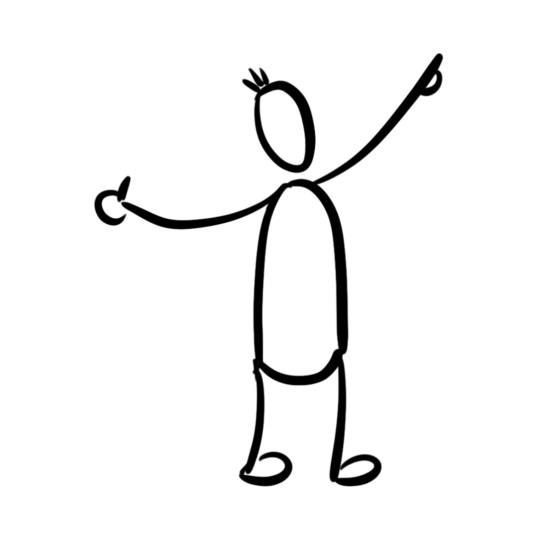 Sketchnotes bestehen aus ganz einfachen Icons und Symbolen wie zum Beispiel einem Strichmännchen, so wie hier von speakture visualisiert. Wir brauchen morevisuals im Business.