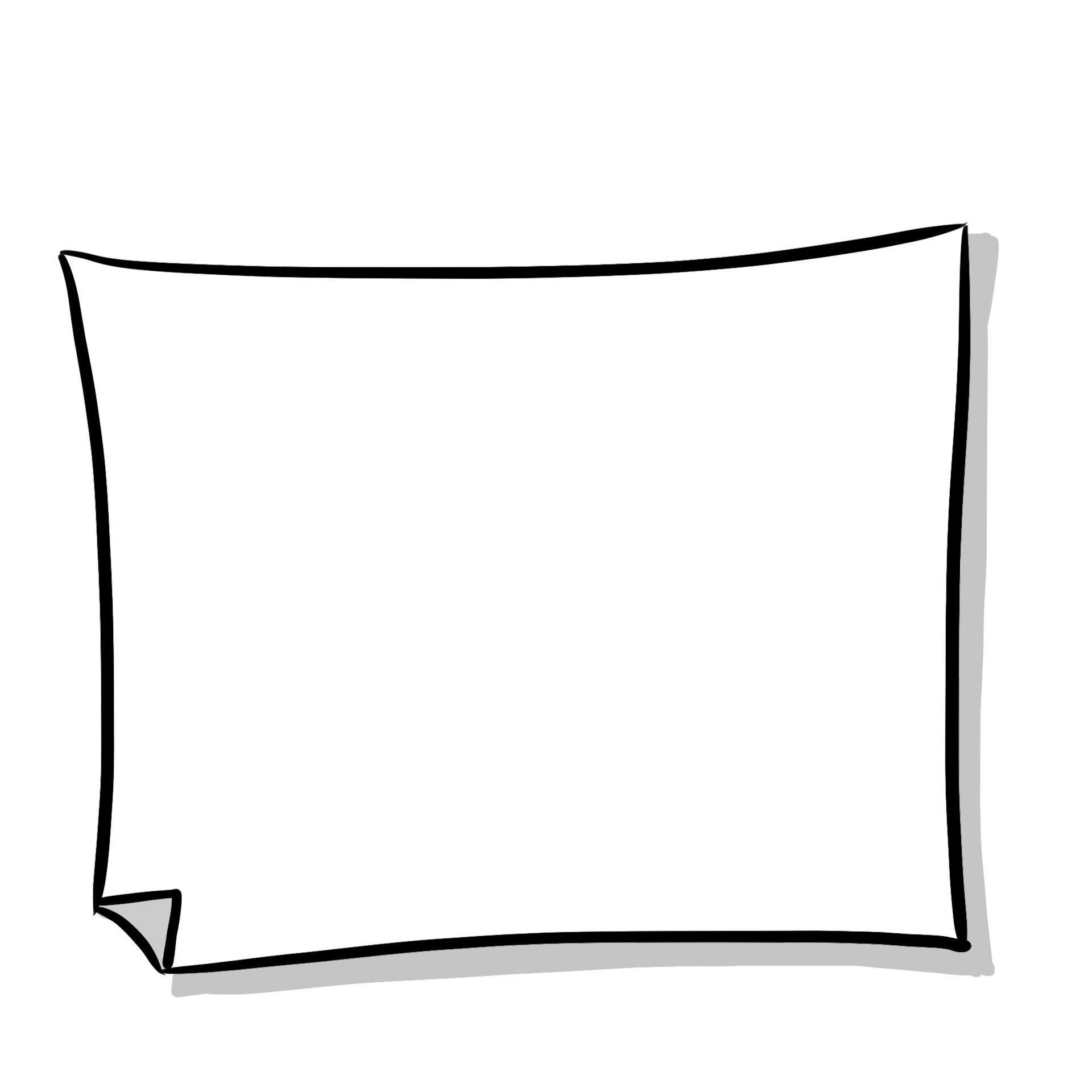 Ein simples leeres Blatt mit einem kleinen Eselsohr, visualisiert von speakture. Wir brauchen morevisuals im Business