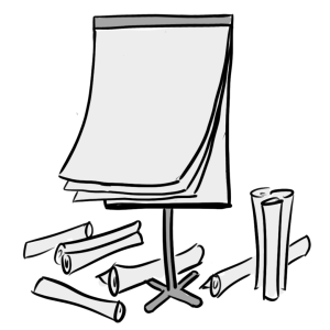 Flipchart Finesse Workshop von speakture hilft gegen Massen von einmal verwendeten Flipcharts